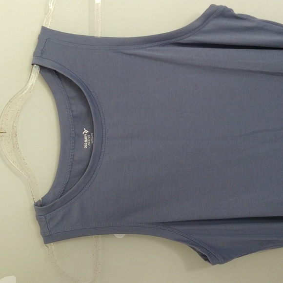 Old Navy Sleeveless UtraLite Hi-Lo Tunic T-Shirt In Blue Dusk - Picture 5 of 10